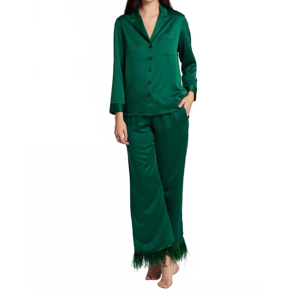 NEW RYA COLLECTION swan pj lounge set in emerald